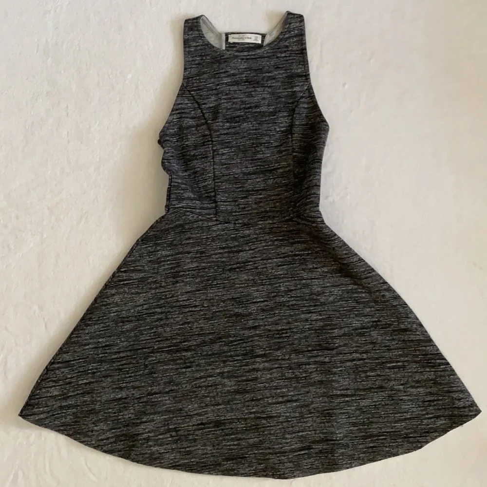 Abercrombie & Fitch | High Neck Skater Ladder Back Scuba Sleeveless Mini Dress - Picture 16 of 16